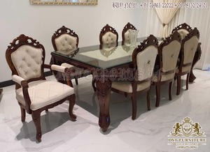 Ensemble de meubles de salle à manger de luxe en bois de teck pour Havelis Meubles de salle à manger design de luxe Meubles sculptés en gros - Product Image 6