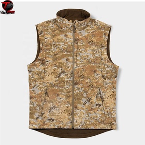 Chaleco Utilitario Softshell para Hombre con Estampado Desértico, Cuello Alto, Cierre Completo, Bolsillo en el Pecho, para Caza, Pesca, Viajes, Resistente al Viento - Product Image 4