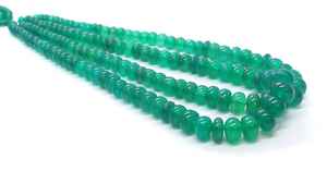 Cuentas de Calcedonia Verde Natural en Forma de Rondelle Lisa de 7-10mm, Cuentas de Calcedonia Verde para Fabricación de Joyería, Venta al Por Mayor - Product Image 2