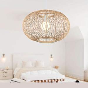 Abat-jour suspendu en bambou fait main de haute qualité, luminaire de plafond rustique pour la décoration intérieure de la maison et de l'hôtel - Product Image 4