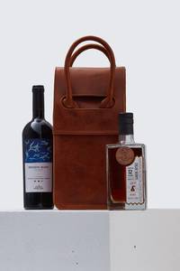 Porta Vino de Cuero Genuino con Logotipo Personalizado, Bolsa de Transporte para una Sola Botella, Suministro al por Mayor, Estuche de Lujo para Vino LEB-0055C - Product Image 4