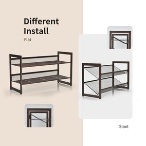 ที่วางรองเท้าปรับระดับได้ มีตัวเลือกแบบวางราบหรือแบบเอียงสำหรับชั้นวางรองเท้าของคุณ - Product Image 3