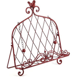 Soporte de metal premium para libros de cocina, organizador de almacenamiento con acabado antiguo, accesorios de cocina, soporte para menús de restaurante. - Product Image 2