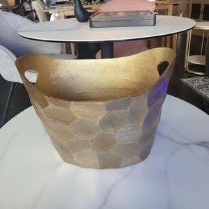 Seau à glace design moderne, fait main, en métal, pour refroidir bière et vin, pour fêtes et événements personnalisés, capacité 3 litres. - Product Image 3