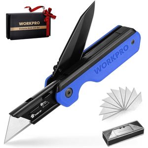Cutter à lame interchangeable rapide avec clip ceinture, couteau utilitaire pliant 2-en-1 à verrouillage Liner-Lock - Product Image 2