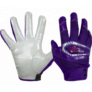 <b>Red</b> & White High Quality American Football Gloves For Adult & Kids - Product Image 3