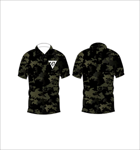 Camiseta polo con estampado abstracto verde oliva para hombre, camiseta informal de manga corta para golf y verano - Product Image 3