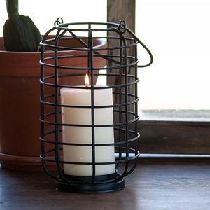 Farol de hierro con diseño de malla, 8.75 pulgadas de alto x 8.5 pulgadas de ancho, portavelas duradero para decoración del hogar - Product Image 4