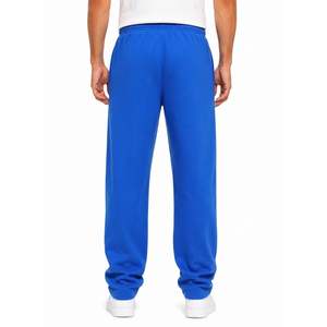 Pantalon de jogging en molleton bleu royal doux et brillant pour homme, avec cordon de serrage et poches latérales, coupe décontractée confortable, pantalon de détente décontracté - Product Image 2