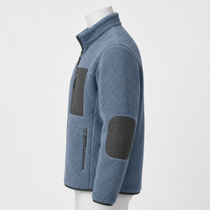 Stylish Men Polar Sherpa <b>Jacket</b> With A Soft Plush Surface Warm Feel And Easy Fit For Outdoor Activities Travel And Leisure - Product Image 2