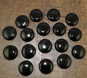 Pierre précieuse cabochon en onyx noir naturel, forme ronde, 18 mm, pierre en vrac pour la fabrication de bijoux, vente en gros - Product Image 6