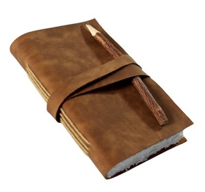 Camelon Exports Customized Sublimation Notebooks Rustic Charm Decorative Faux <b>Leather</b> <b>Strip</b> Stitched Spine Hard Cover - Product Image 2