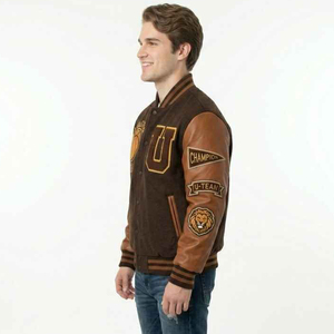 Customized Design Chenille Patch Varsity <b>Jacket</b> <b>Men</b> Embroidered Letterman Wool Body Leather Sleeve College Bomber <b>Letter</b> <b>Jacket</b> - Product Image 6