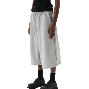 OEM/ODM Hot Selling Casual Mid Waist Baggy Long Shorts 100% Cotton Solid Color Breathable Quick Dry Hip Hop <b>Men</b> - Product Image 1