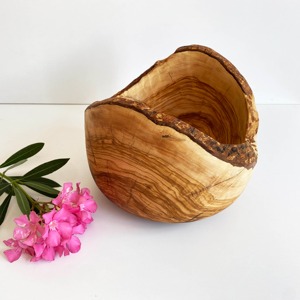 Tazón de madera natural hecho a mano para ensalada, pasta, frutas, accesorios ecológicos para la cocina y el comedor - Product Image 6