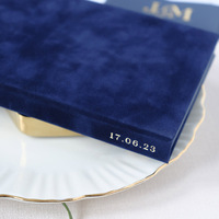Boîte Cadeau Photo Magnétique Personnalisée de Luxe en Velours Rigide, Coffret de Mariage pour Album Souvenirs et Suite d'Invitations de Mariage avec Ruban