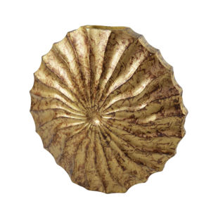 Jarrón Decorativo de Metal Dorado con Acabado Antiguo en Forma de Concha, Adorno para Mesa de Centro, Decoración para el Hogar u Oficina - Product Image 3