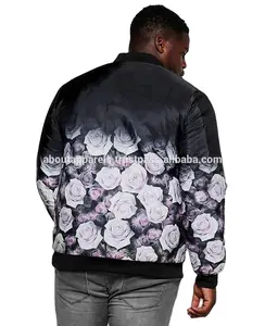 Bulk Custom Design Sublimation Printed French Terry Cotton Basic Plain Dyed Men Printing satin Varsity Jacket