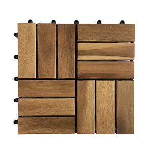 Dalles de terrasse en bois d'acacia vietnamien, bois dur, emboîtables, antidérapantes, pour extérieur, imperméables, finition mate, toutes saisons, 5 ans et plus - Product Image 5