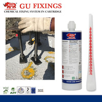 Résine époxy acrylate chimique GU-600-380 haute performance, résistante au feu et à l'eau, durable, pour fixation en construction, double usage