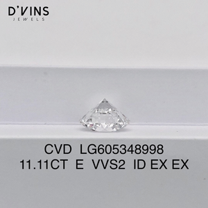 เพชร D'vins Jewels VVS2 11.11 กะรัต เพชรเพาะเลี้ยงในห้องปฏิบัติการทรงกลมเจียระไนแบบบริลเลียนท์ สำหรับทำเครื่องประดับ ขายส่ง - Product Image 2