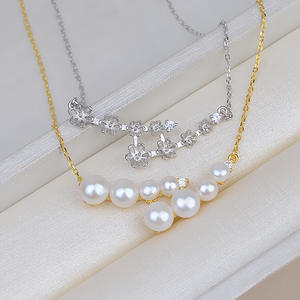 Chaînes fines en argent S925 multi-perles DIY Accessorize 1766, colliers comprenant un pendentif de bracelet vide et une chaîne claviculaire - Product Image 2