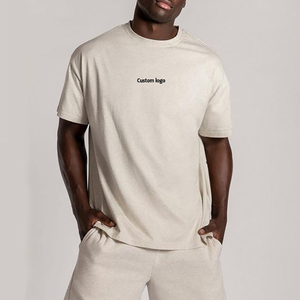 Men's Summer Terry Fabric Breathable Polyester/Cotton <b>Knitted</b> Seamless Fusing Digital Printed T-Shirt Shorts <b>Set</b> Solid Casual - Product Image 2