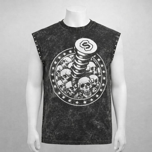 T-shirt sans manches tendance, couleur unie, coupe ample, pour la mode streetwear quotidienne, t-shirts sans manches pour hommes - Product Image 1