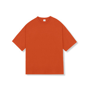 เสื้อยืดสตรีทแวร์โอเวอร์ไซส์แบบยูนิเซ็กซ์ ขายส่ง สกรีนโลโก้ด้านหน้าตามสั่ง ผ้าฝ้าย 100% คอกลม แขนสั้น ป้องกันขนร่วง - Product Image 4