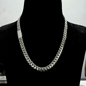 10mm Miami Cuban Link <b>Chain</b> VVS Lab Grown Iced Lock Box Custom Pendant 925 Sterling Silver Hip Hop Custom <b>Name</b> Letter Clasp - Product Image 1
