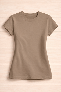 เสื้อยืดผู้หญิงทรงเข้ารูป สวมใส่สบาย ระบายอากาศได้ดี เป็นมิตรกับสิ่งแวดล้อม ผลิตจากผ้าเจอร์ซีย์ผสมโพลีเอสเตอร์และสแปนเด็กซ์ แบบพื้นฐาน (รับผลิตแบบ OEM) - Product Image 6