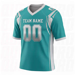 Maillot de football américain sublimé personnalisable en tissu respirant avec position du logo sur le devant pour l'entraînement et les matchs des équipes - Product Image 2