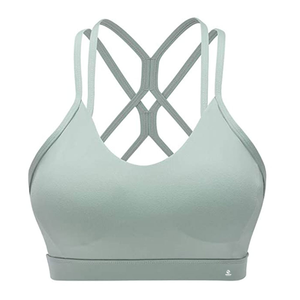Sujetadores Deportivos de Yoga con Compresión Suave y Elegantes al por Mayor, de Secado Rápido, Transpirables, con Patrón Sólido, para Mujer - Product Image 1
