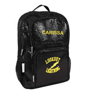 Sac à dos de cheerleading respirant à grande capacité, sublimé avec paillettes, sacs de sport décontractés pour le cheerleading, sacs à dos en polyester pour l'athlétisme - Product Image 1