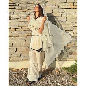 Ensemble haut et bas de soirée pour femmes, avec dupatta fantaisie - Product Image 4