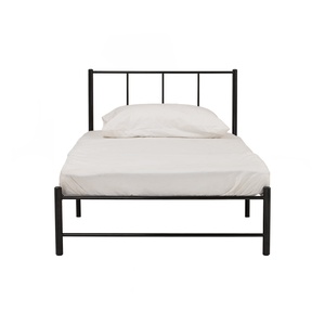 Base de Cama Individual de Metal 140 x 200 cm, Moderna, de Acero, Color Negro, para Dormitorio u Hotel - Product Image 2