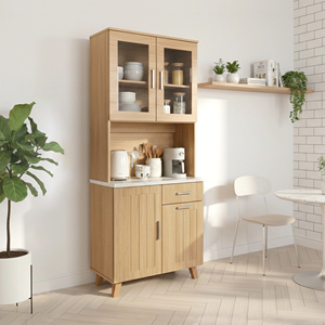 Mueble de Cocina Moderno Estilo Americano con Encimera de Melamina, 4 Puertas y 1 Cajón K208ZV Hecho en Malasia - Product Image 1