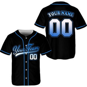 Maillots de baseball unisexes personnalisés en gros avec logo, respirants, en polyester imprimé, broderie et sublimation, vierges - Product Image 3