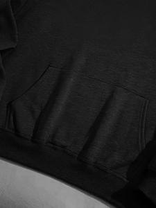 Unisex Oversized Streetwear Lightweight Nylon Solid Winter <b>Hooded</b> Full-<b>Zip</b> 2-Piece Sweatshirt Sweatpants Set Drawstring Closure - Product Image 5