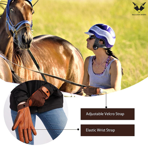 Top Seller Product Genuine Leather Riding Gloves Size L, Premium Unisex Horse Riding Gloves For <b>Equestrian</b> Activities - Product Image 4