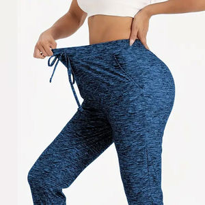 Pantalones Deportivos de Verano para Mujer, Ligeros, de Algodón, con Bolsillos, para Gimnasio al Aire Libre, con Cintura Ajustable con Cordón, Tipo Cargo - Product Image 5