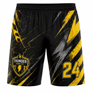 Pantalones Cortos Sublimados Thunder Core FC para Hombre, Transpirables, Cintura Elástica, 100% Poliéster, para Todas las Temporadas - Product Image 1