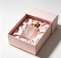 Boîte cadeau de luxe personnalisée en deux parties rigides pour parfum avec doublure en satin, emballage cosmétique et de parfum avec logo personnalisé, vente en gros