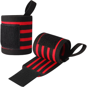 LEAFITS Comfortable Nylon <b>Wrist</b> Wraps Hook Loop Closure Flexible Design Padded <b>Thumb</b> Loop for Weight Lifting Gym <b>Support</b> - Product Image 3