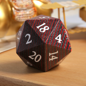 Juego de Dados de Madera D20 Personalizados para Juegos de Rol, Dados Gigantes de Lujo de 20 Caras para DnD, Color Madera Natural, 16mm - Product Image 5