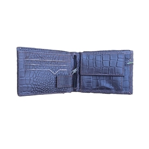 Portefeuille en cuir pour homme, motif animalier texturé, poche centrale zippée, compartiment à monnaie, porte-cartes de crédit, étuis et packs - Product Image 4