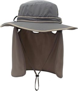 Unisex Quick Dry Summer Fisherman <b>Hat</b> Foldable Nylon Boonie Bucket Cap Neck Flap Oxford Canvas 54-56CM Four Seasons Laminated - Product Image 4