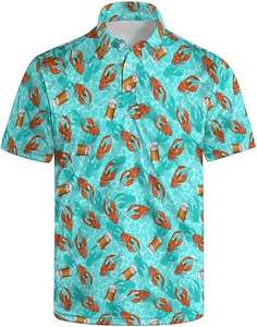 เสื้อโปโลคุณภาพสูงแบบซับลิเมชั่น ออกแบบลายกอล์ฟสำหรับแบรนด์ของคุณเอง เหมาะสำหรับชุดยูนิฟอร์มผู้ชาย - Product Image 2
