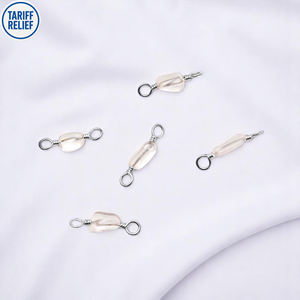 ตัวเชื่อมต่อหินโรสควอตซ์ธรรมชาติ – จี้ห้อยแบบสองห่วงหุ้มลวดเงินแท้ 925 - Product Image 1