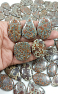 Loose Gemstones Bulk Supplier Natural Asteroid Jasper Cabochons Faceted Stones Healing Crystals Wholesale India - Product Image 2